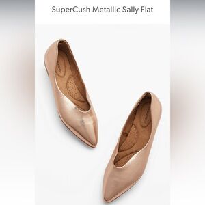 Maurices SuperCush Metallic Sally Flat Rose Gold Size 8 1/2